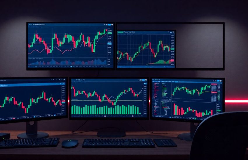 Robôs traders de alta frequência executando estratégias quantitativas com Python e APIs do Profit Chart