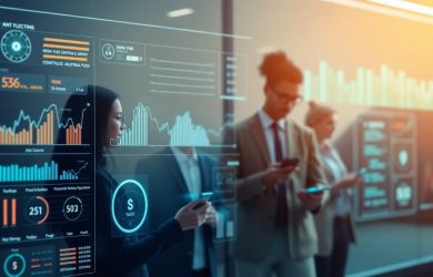 Dashboard de machine learning analisando riscos e otimizando portfólios de investimento em tempo real
