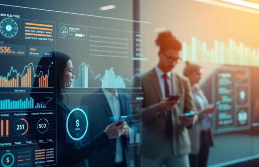 Dashboard de machine learning analisando riscos e otimizando portfólios de investimento em tempo real