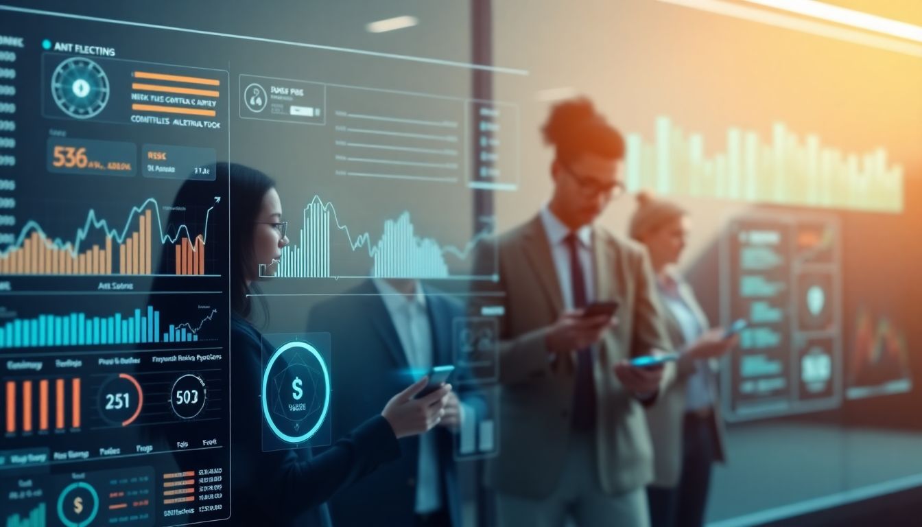 Dashboard de machine learning analisando riscos e otimizando portfólios de investimento em tempo real