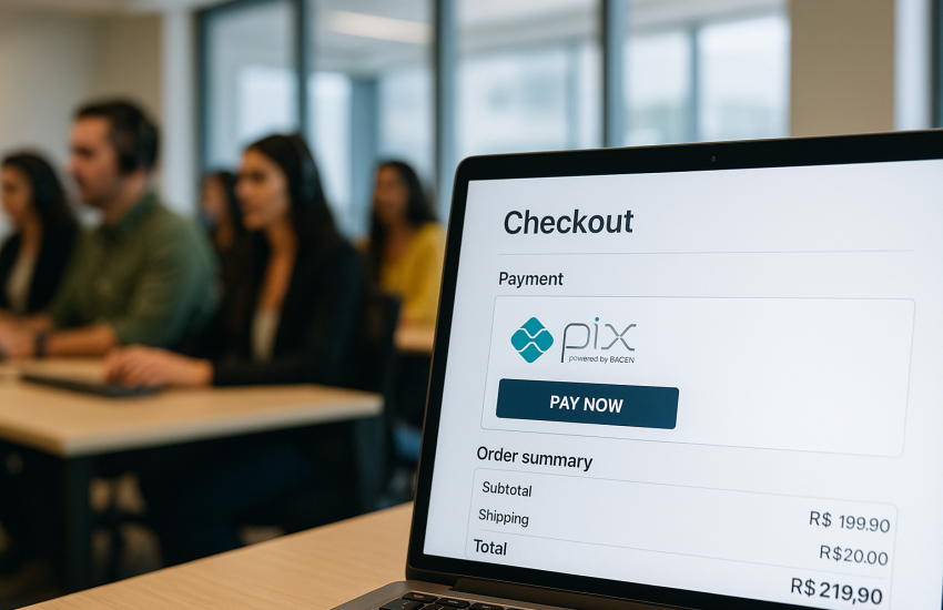 loja virtual brasileira com pagamento Pix e dashboard de vendas automatizado
