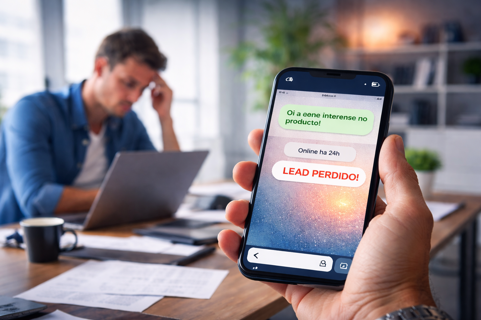 lead quente esfria rápido no WhatsApp mostrando perda de cliente por demora no atendimento